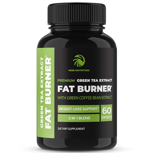 Green Tea Weight Loss Pills | Belly Fat Burner, Metabolism Booster, & Appetite Suppressant for Women & Men | 45% EGCG | With Green Coffee Bean Extract | Vegan, Gluten-Free Supplement | 120 Capsules