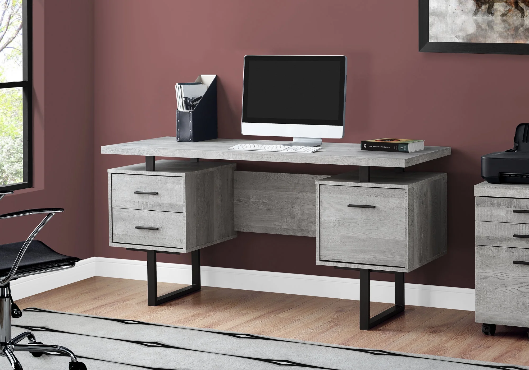 Monarch Specialties Computer Desk, Home Office, Laptop, Storage Drawers, 60
