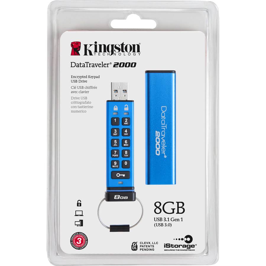 Kingston DataTraveler 2000 - USB Flash Drive - 8 GB