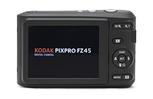 KODAK PIXPRO Friendly Zoom FZ45-BK 16MP Digital Camera with 4X Optical Zoom 27mm Wide Angle and 2.7