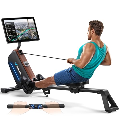 MERACH Rowing Machines for Home, Powerful Electromagnetic Row Machine with 51.2