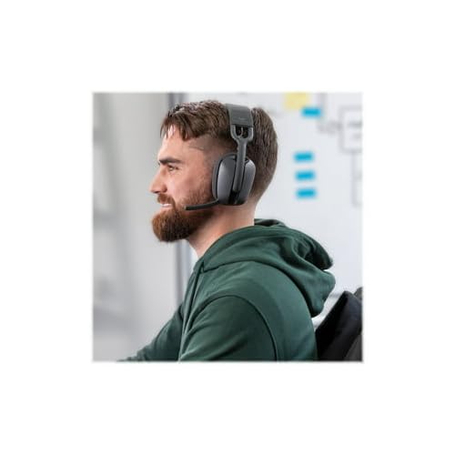 Logitech Zone Vibe 100 Lightweight Wireless Over Ear Headphones with Noise Canceling Microphone, Advanced Multipoint Bluetooth Headset, Works with Teams, Google Meet, Zoom, Mac/PC - Off White