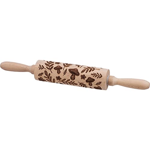 Primitives by Kathy Small Mushrooms Rolling Pin