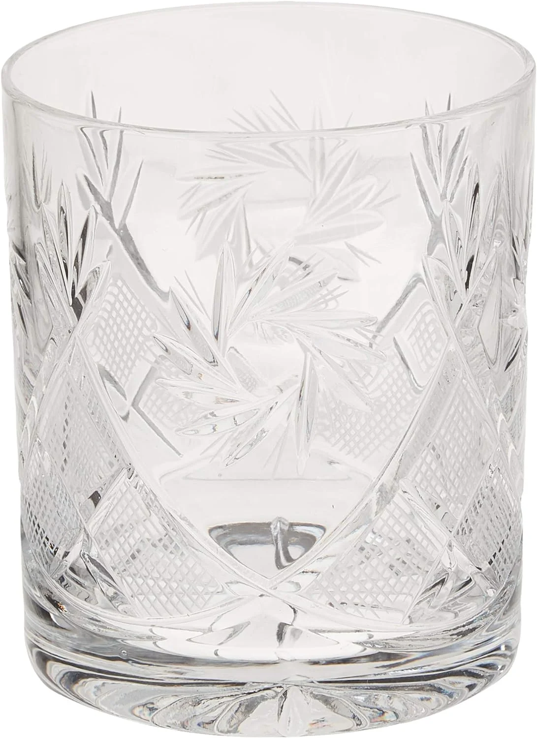 GIFTS PLAZA Set Of 6, 11-Oz Hand Made Vintage Russian Crystal Whiskey DOF Rocks Glasses