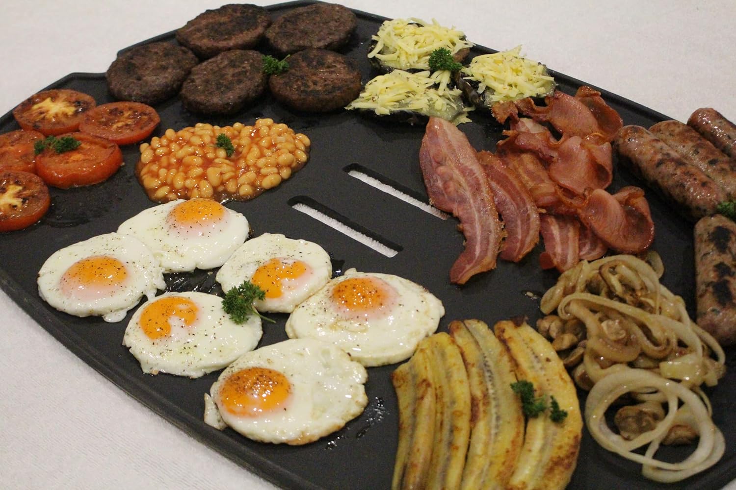 Cast Iron Griddle for Weber Family Q Grills Series Q300, Q320, Q3000, Q3100, Q3200, Q3600 - Cooking Plate for Barbeque Grill