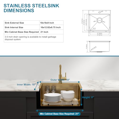 25 Inch Utility Laundry Sink Drop In 16 Gauge Stainless Steel Single Bowl Laundry Room Sink Laundry & Utility Room Kitchen Sinks 25