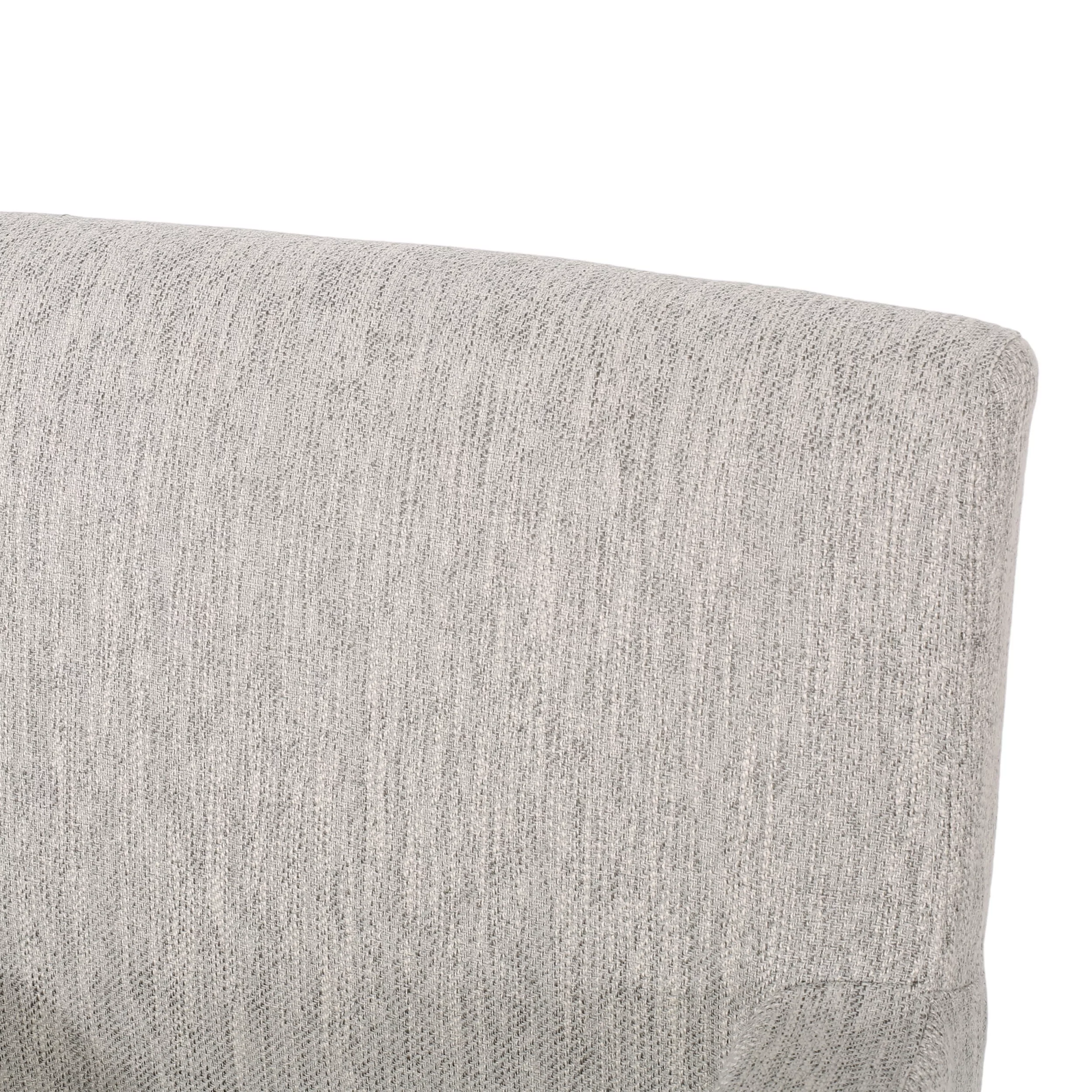 Noble House Deville Fabric Upholstered Wood 26 inch Counter Stool, Light Gray and Gray