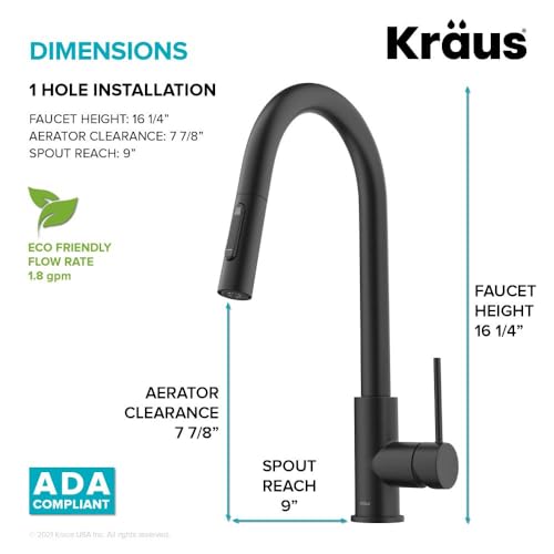 KRAUS Oletto Tall Modern Single-Handle Touch Kitchen Sink Faucet with Pull Down Sprayer in Spot Free Stainless Steel, KTF-3101SFS
