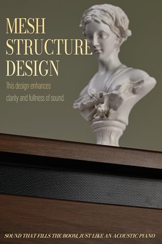 AKLOT Upright Digital Piano Keyboard: 88-Key Graded Hammer Action Weighted Keyboard with Ambient Light, Triple Pedal, USB-MIDI, Dual 25W Speakers, Beginner Lesson Book, Headphones, Stickers, AUR-LS02