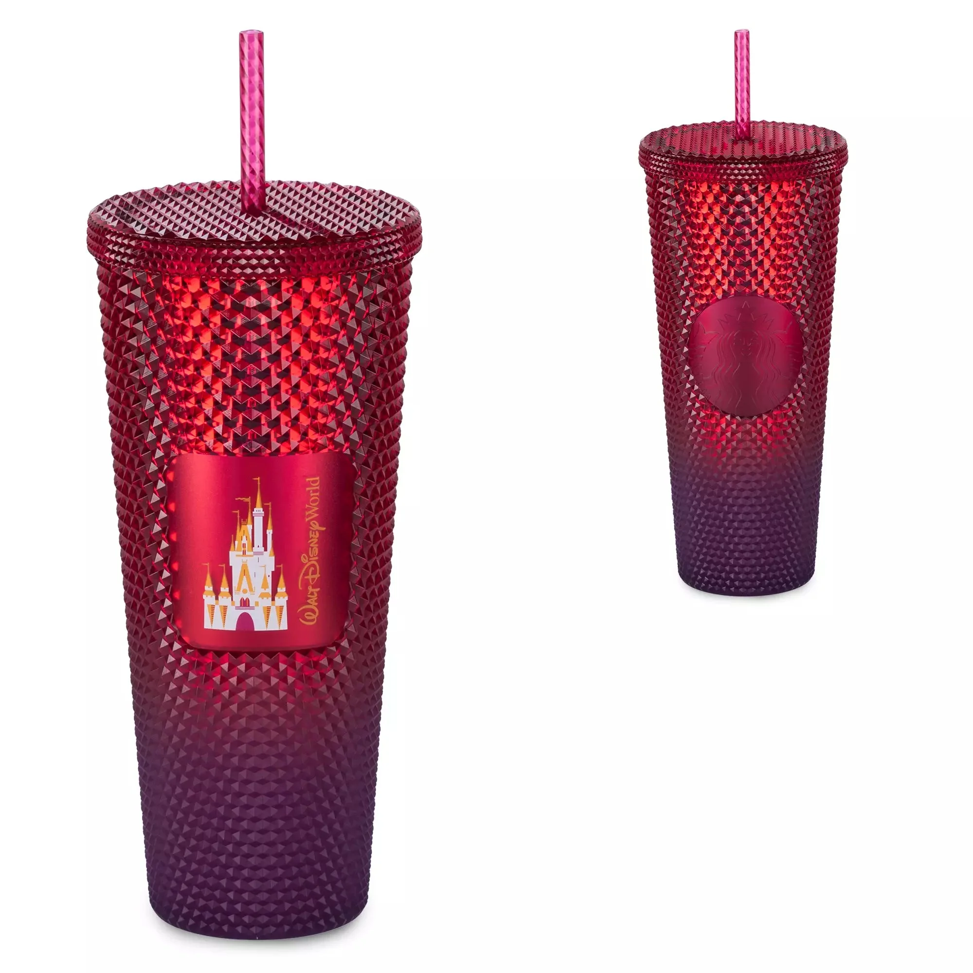 Disney Parks Tumbler With Straw Starbucks Walt Disney World Red Ombre