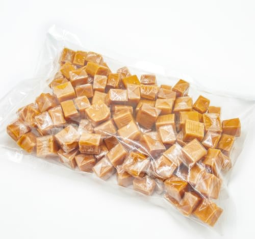 CARAMEL SQUARES Candy 2 lb – Bulk Bag, Soft and Chewy Taffy, Classic Milk Flavor, Old Fashioned Candies, Individually Wrapped (128 Pieces)