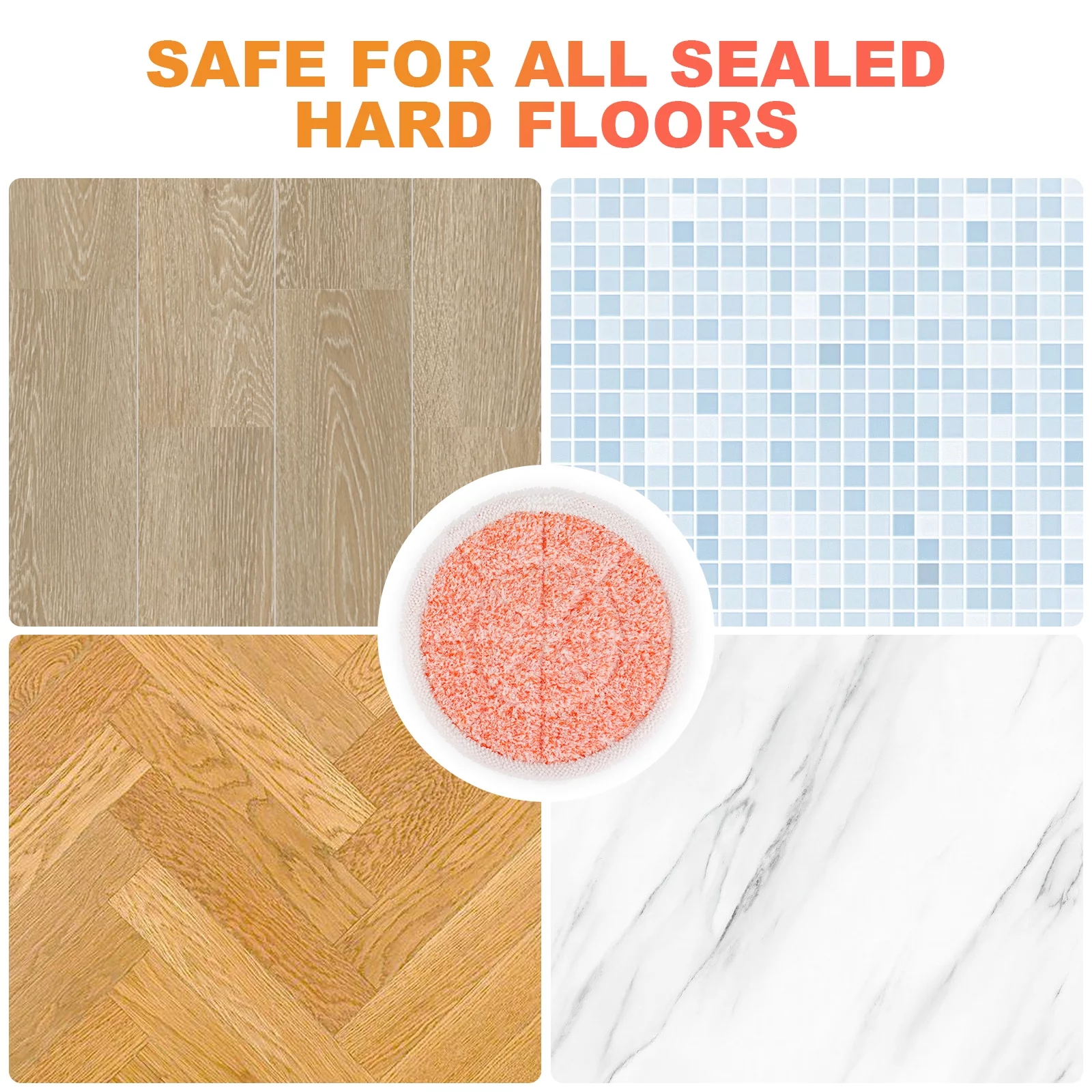 S7000 Steam Mop Pads Compatible with Shark S7000AMZ S7001 S7001TGT S7000 Series Mop Pads--6 Pack