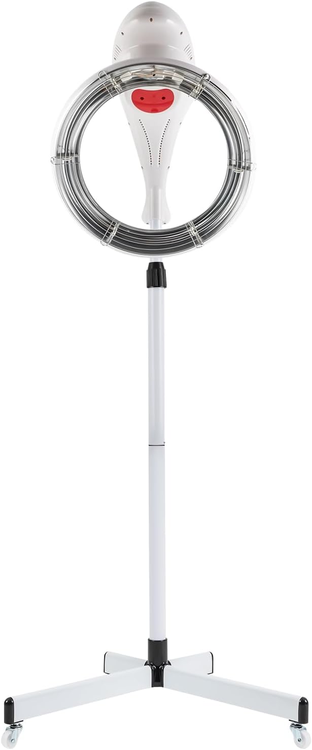 Hair Color Processor,Hair Salon Color Processor Dryer, Hair Dryer Accelerator with Rolling Base, 6 Mode Salon Hair Conditioner/Perm for Salon Home Hair Care（White）