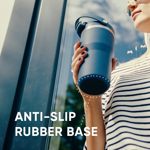 Hydrapeak Nomad 24 oz Tumbler with Handle and Straw Lid, Leakproof, Double Insulated, 24oz Cup Stainless Steel (Blush)