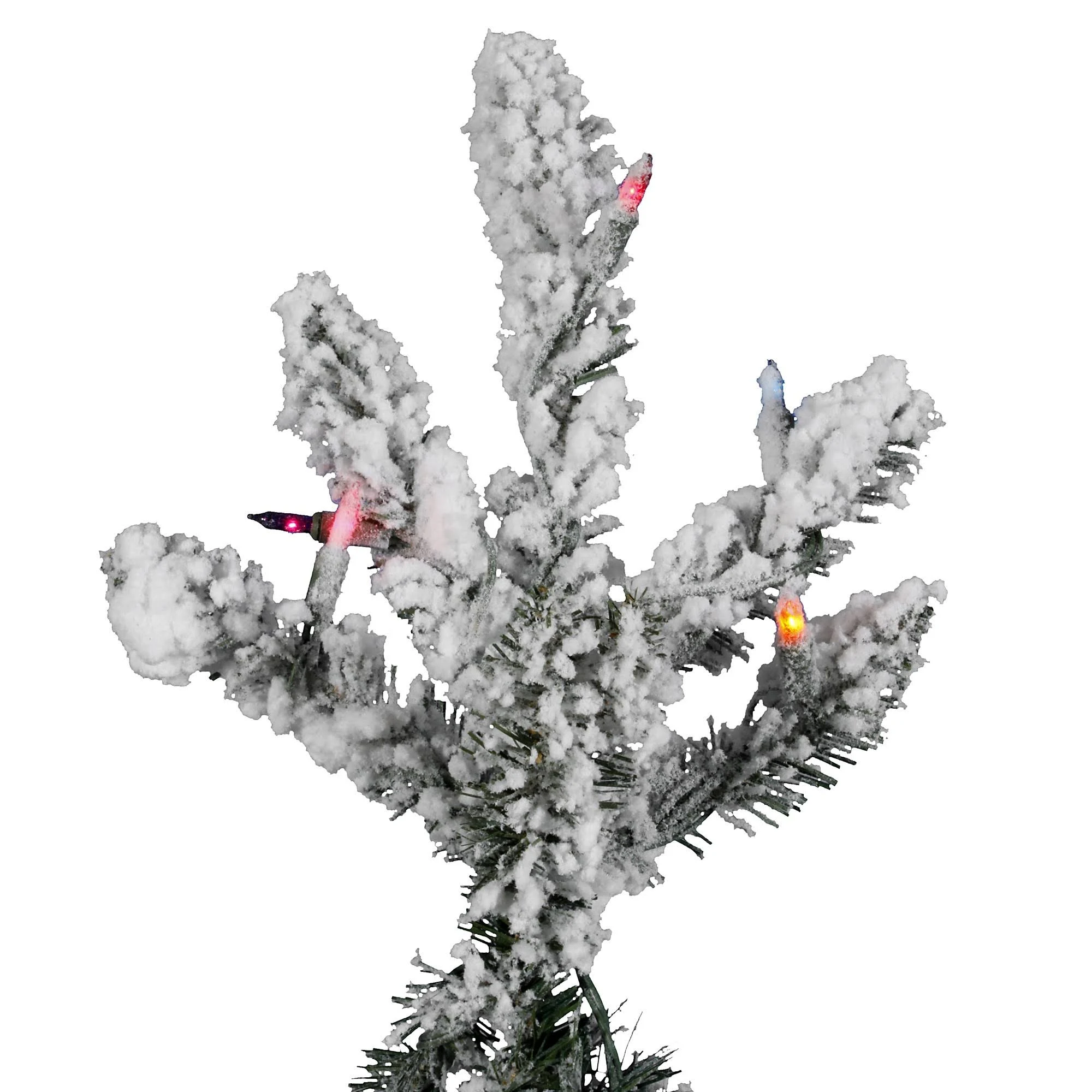 Vickerman 7.5& x 65x22 Flocked Utica Tree with 850 Multicolor Dura Lit Lights
