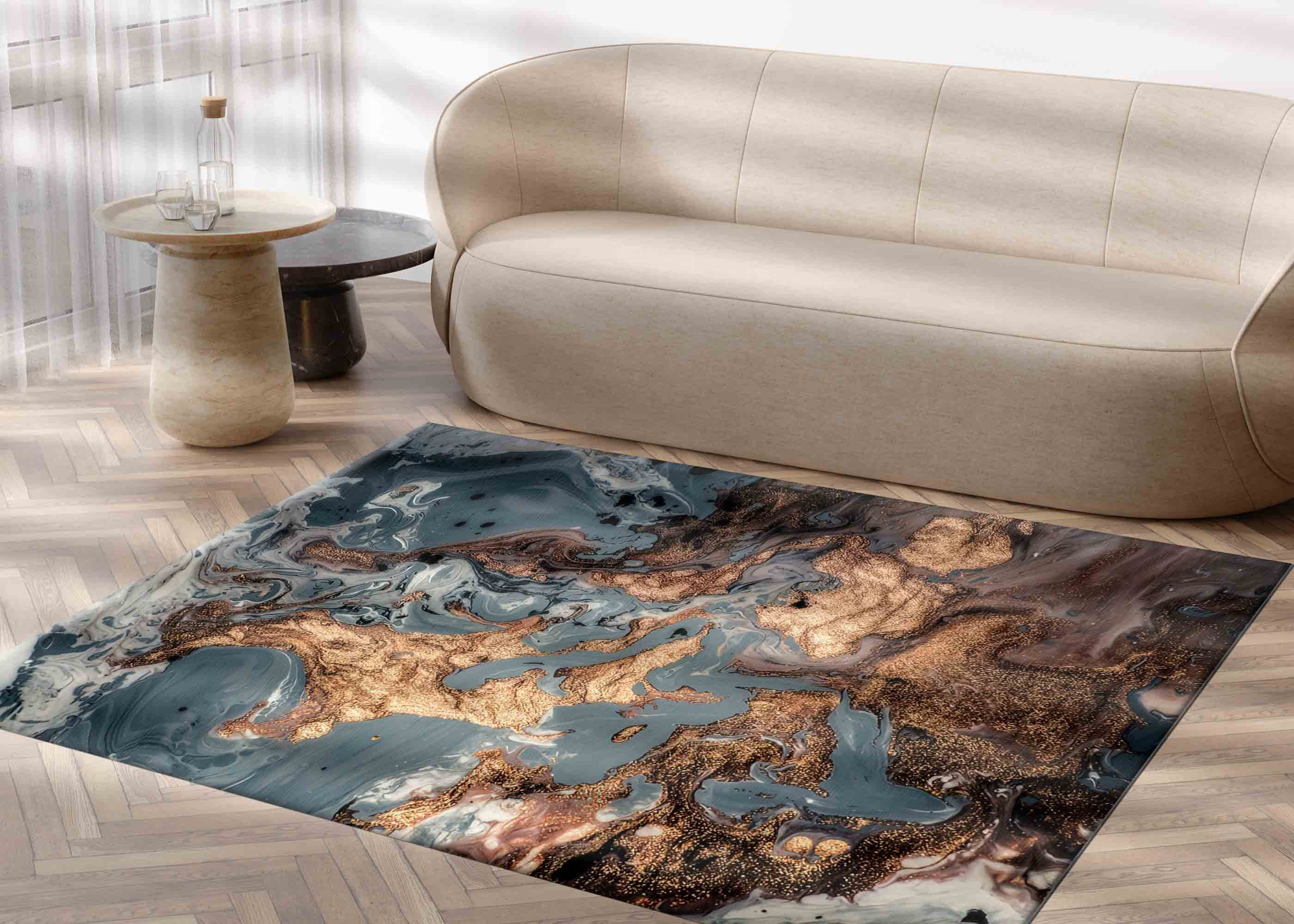Alcohol Ink Rugs, Luxury Rugs, Shimmery Rug, Personalized Rugs, Hallway Rugs, Living Room Rugs, Marble Rug, Runner Rugs, Printed Rug, 2'x3' - 60x90 cm