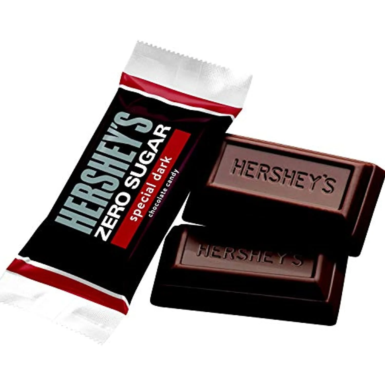 Hersheys Special Dark Zero Sugar Chocolate Sugar Free Candy, Individually Wrapped, 5.1 Oz Pouch