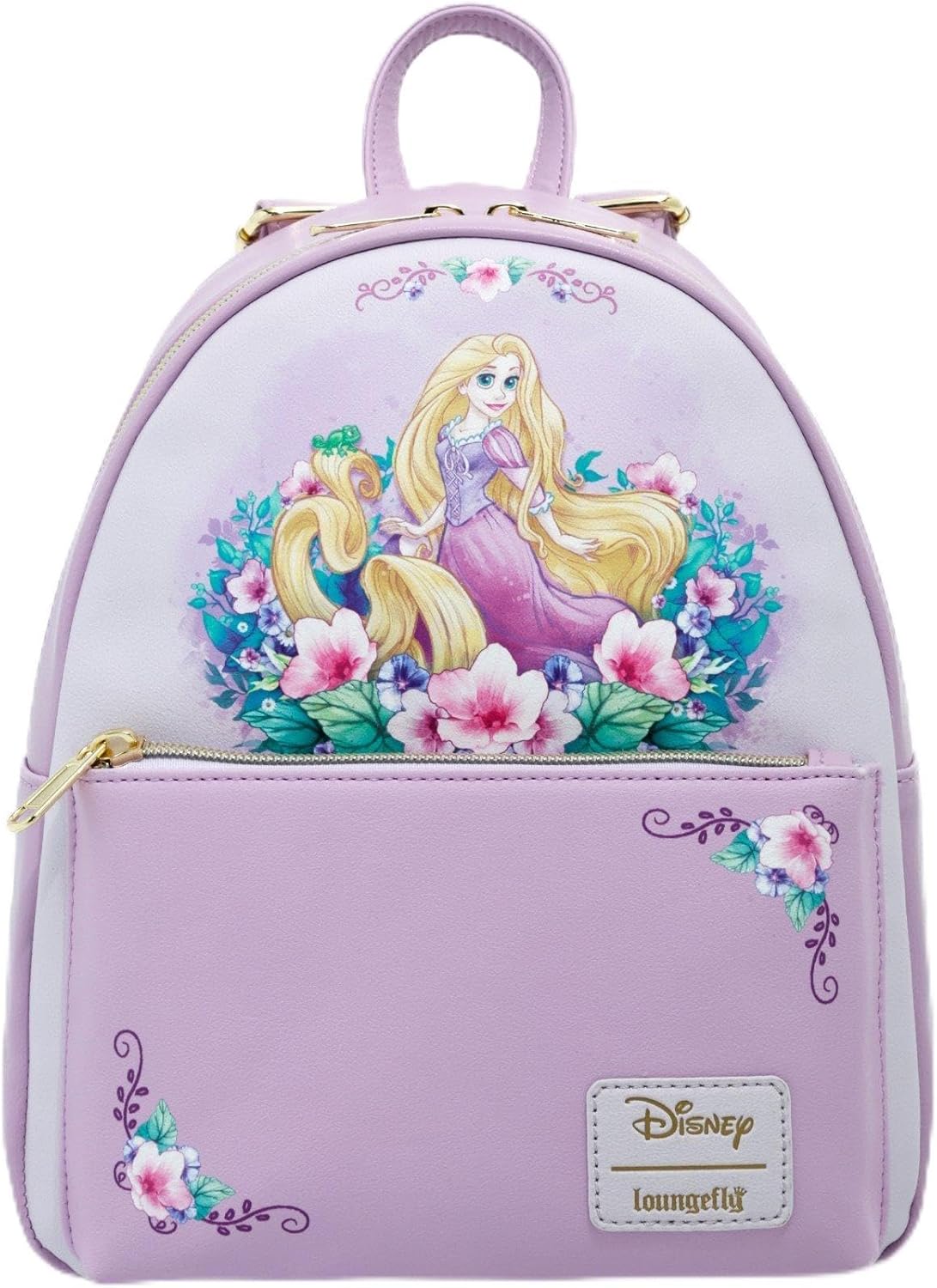 Loungefly Disney Tangled Floral Mini Backpack PURPLE