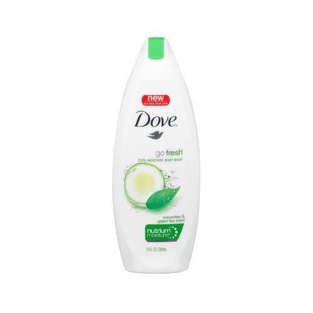 2 Pack Dove Go Fresh Cool Moisture Cucumber & Green Tea Scent Body Wash 12 Oz Ea