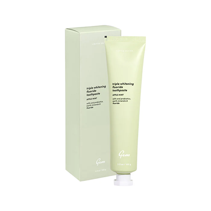 Gem Triple Whitening Fluoride Toothpaste Crisp Mint 100g