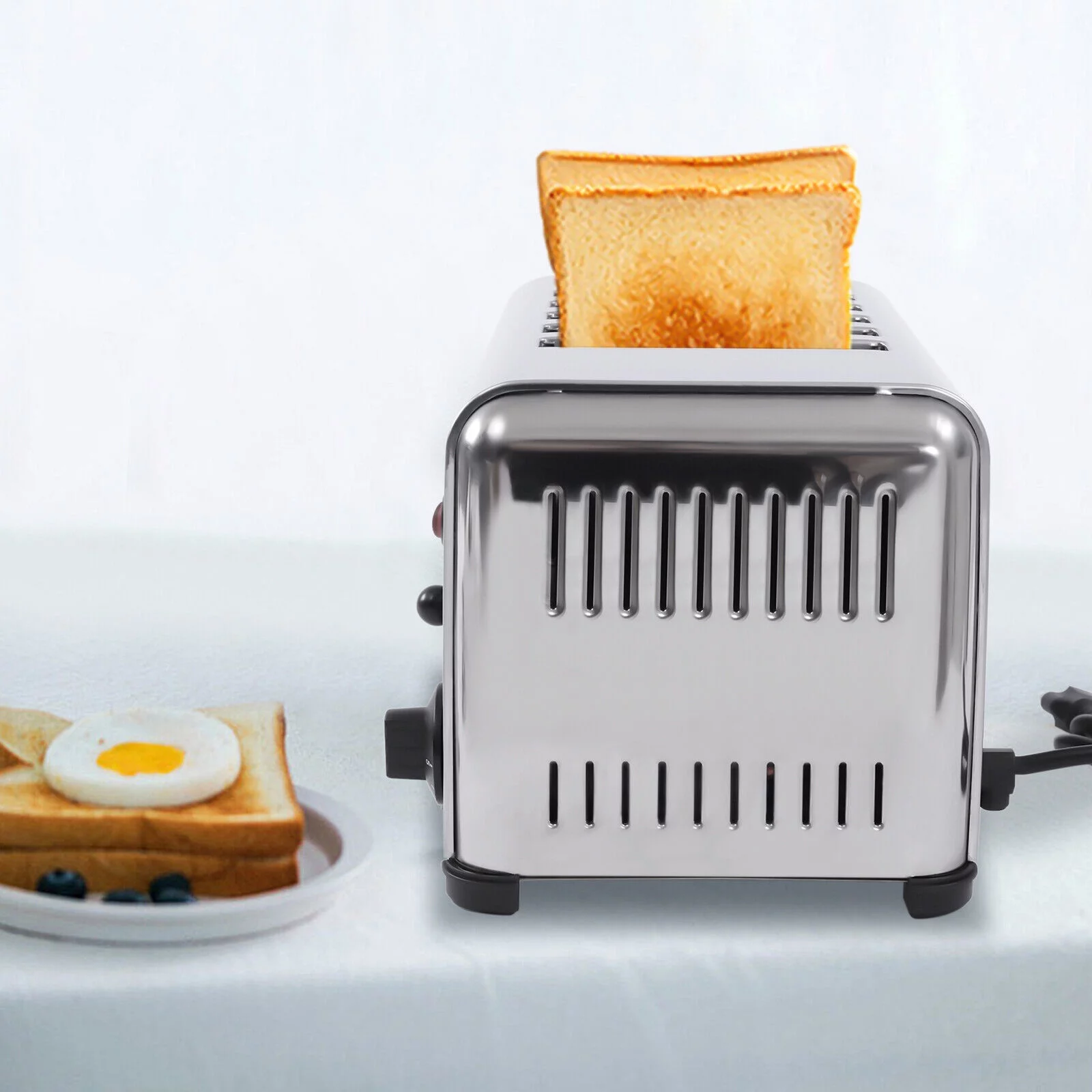 MIDUO 6 Slices Timing Electric Toaster Pop-Up Stainless Steel Toaster Bread Machine