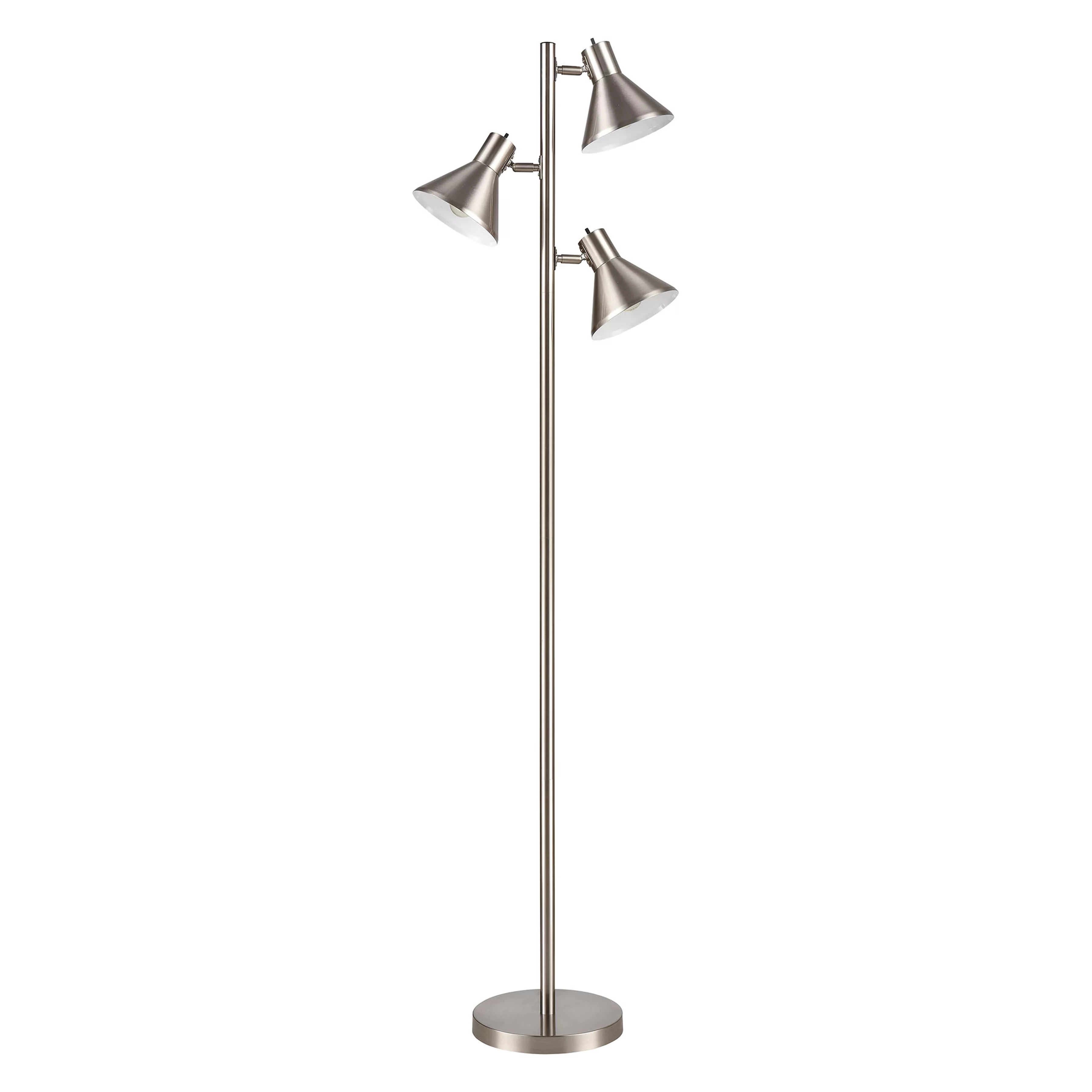Elk Home 16-Inch Wide Loman Floor Lamp, Transitional, Satin Nickel
