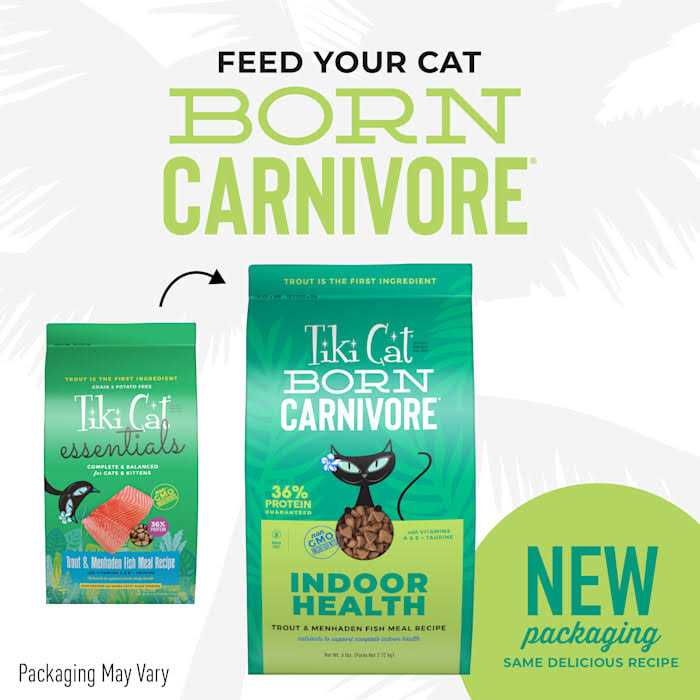 Tiki Cat Essentials Trout and Menhaden Fish Meal Recipe Dry Cat Food - Pet Supplies online store