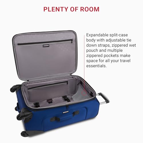SwissGear Sion Softside Expandable Roller Luggage, Teal, 3 Piece Set (21/25/29)