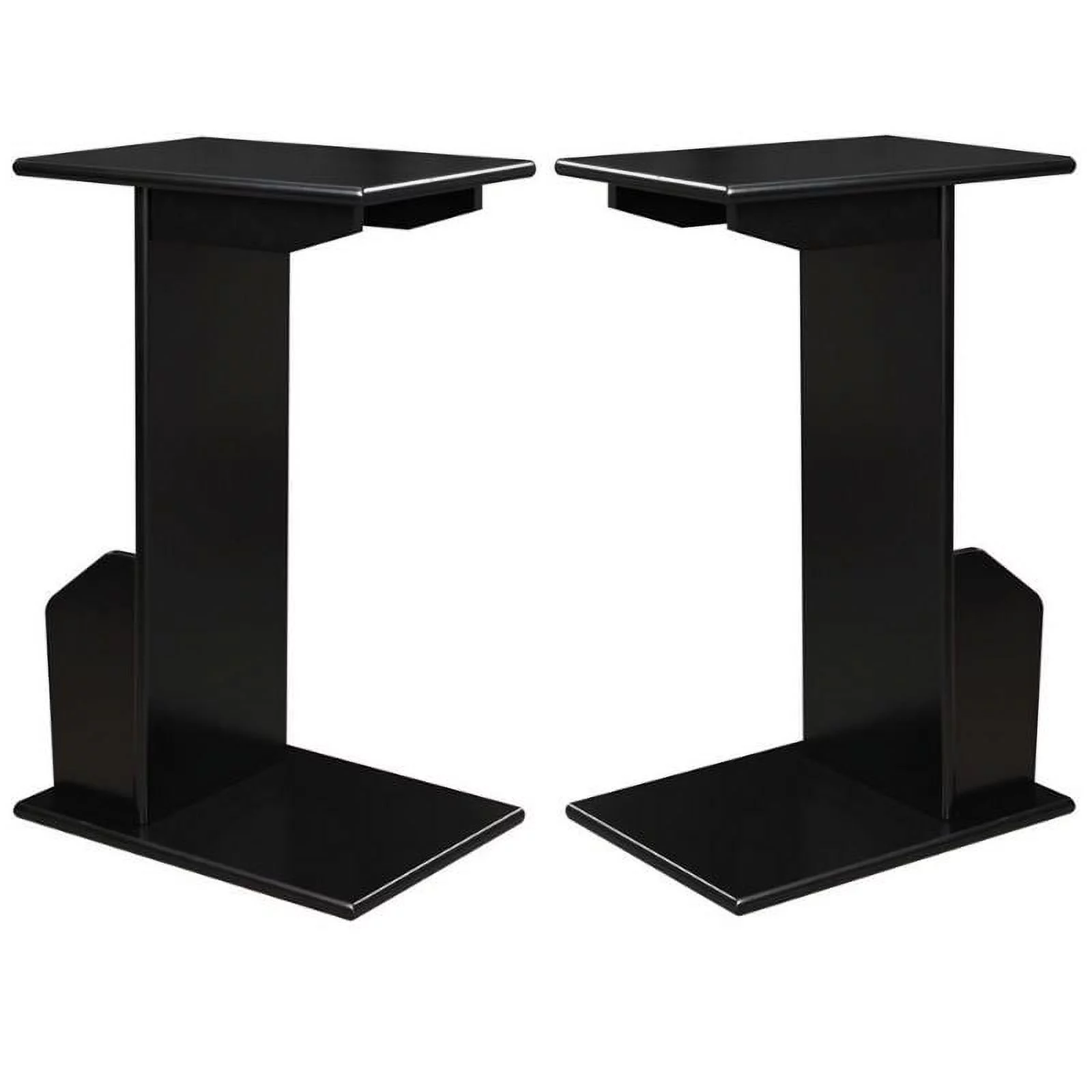 Home Square Furniture End Table in Black Wood Finish - Set of 2