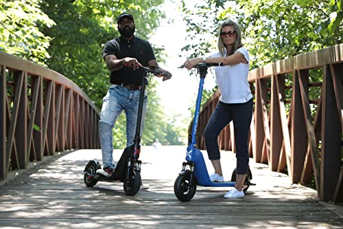 Hover-1 Helios Electric Folding Scooter, 18 MPH Top Speed, 24 Mile Range, 500 Watts Max Power, 10” Pneumatic Tires, Rear Disc Brakes, and Dual Front Suspension
