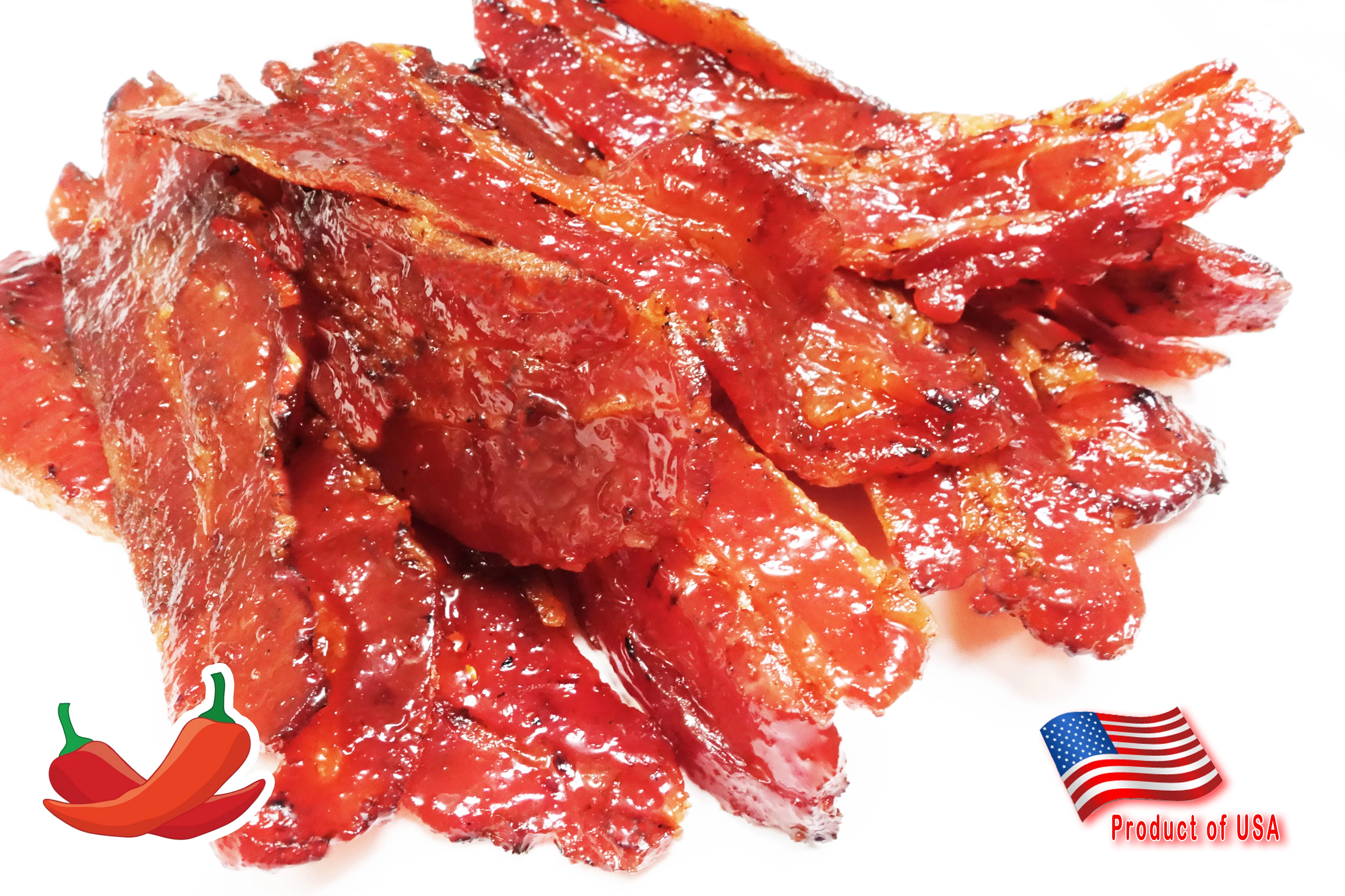Singapore-Style Fire-Grilled Bacon Jerky (Spicy Flavor 8 oz.) *Grilled Fresh to Your Order *Shipped the Same Day - L.A. Times 