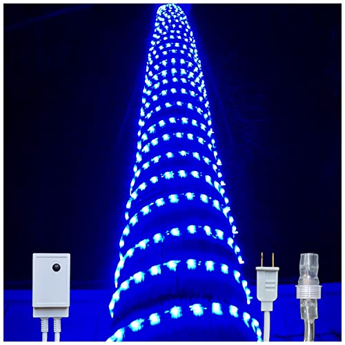 Russell Decor LED Rope Lights with Multifunction Controller for Christmas Halloween 4th of July Memorial Day Holiday Decor Patio Deck Connectable Lights (RGB) 30 Ft