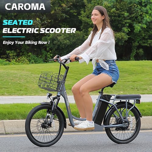 Caroma Peak 1200W Electric Scooter with Seat, 20