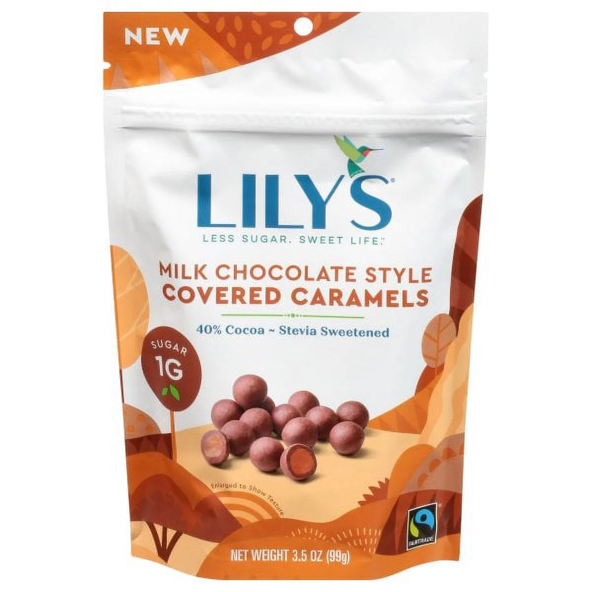 Lily's - Milk Chocolate Style Covered Caramels - 3.5 oz. Pack Of 12