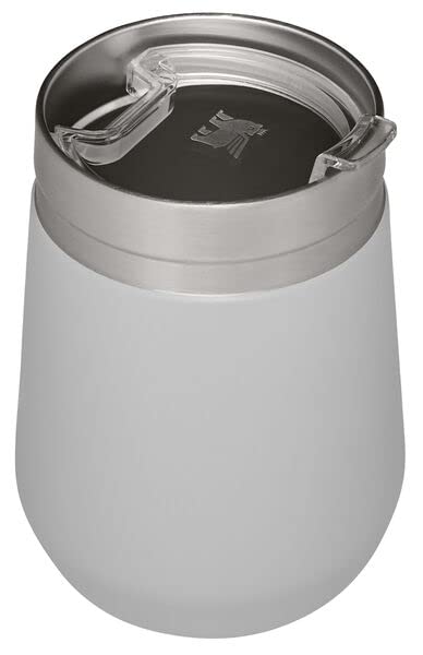 Stanley GO Everyday Wine Tumbler 10 oz | Press Fit Drink Through Lid | Beverage, Coffee, and Cocktail Cup | Insulated Stainless Steel Wine Glass | BPA-Free | Ash