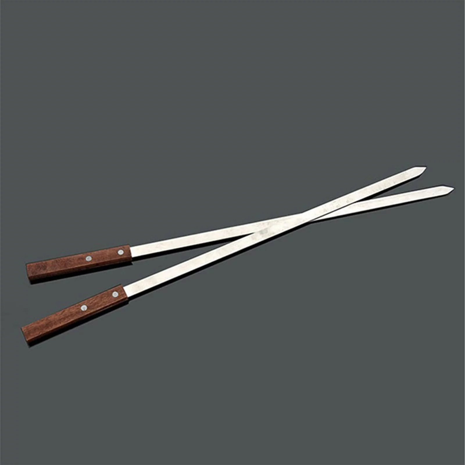 15MM Wide Kebab Shish Strong grill Dkewers Wood Handle 4PCS 60cm Long