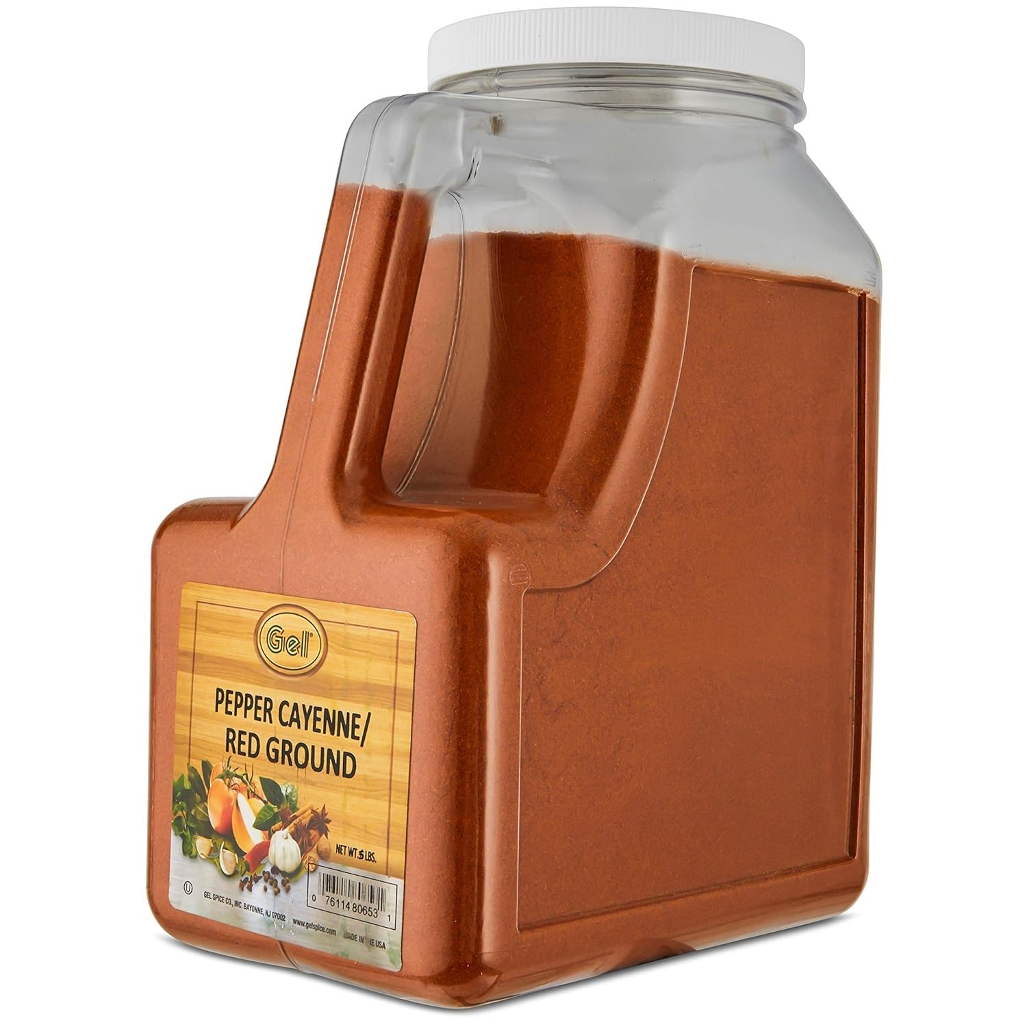 Gel Spice Red Cayenne Pepper – 40,000 Heat Units, Natural Red Pepper Spice (5 LB) – Commercial and Home Cooking, SQF 2 and Kosher Certified