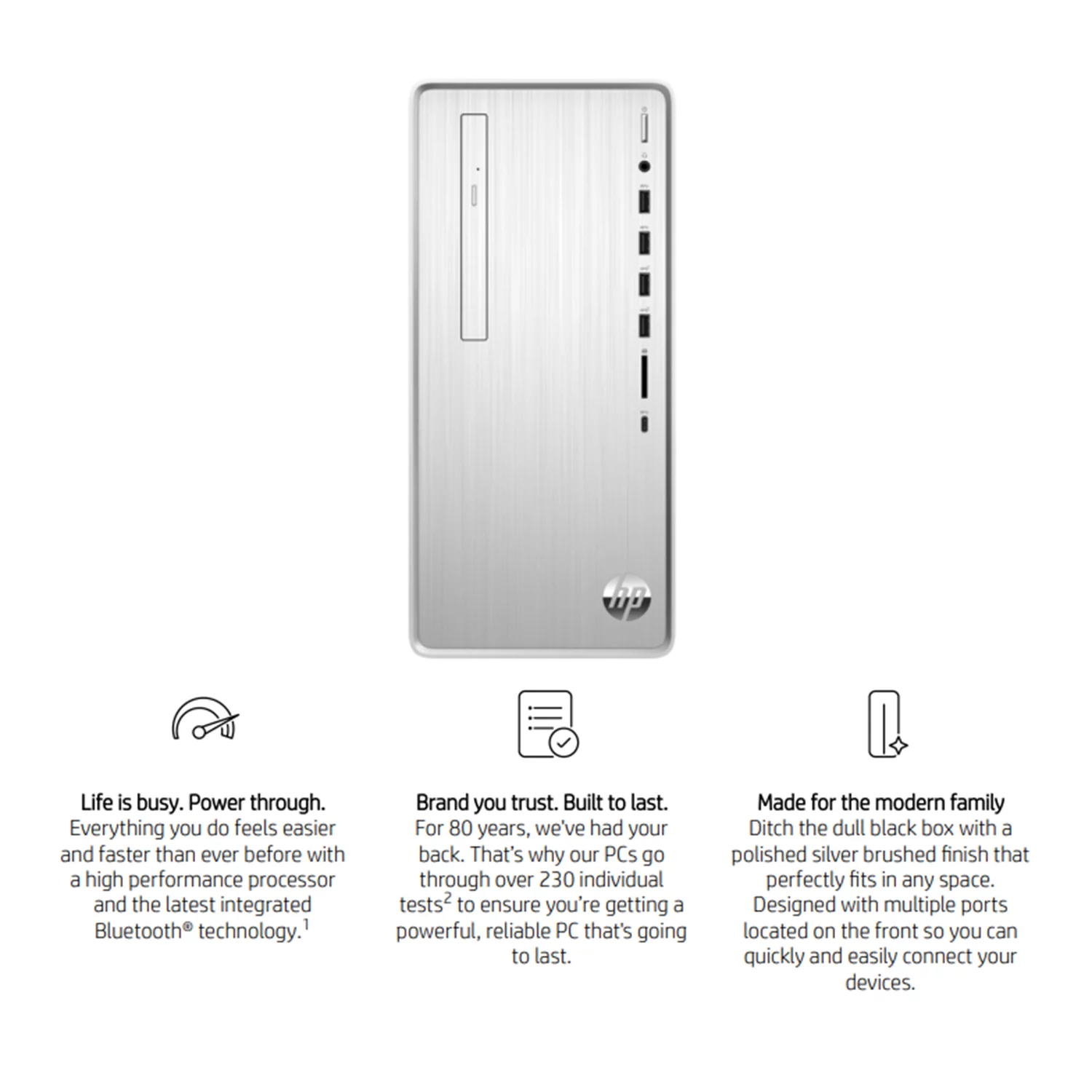 HP Pavilion Tower Desktop, AMD Ryzen 5 5600G, 64GB DDR4 RAM, 2TB PCIe SSD + 2TB HDD, SD Card Reader, VGA, HDMI, Wi-Fi 6, Wired KB & Mouse, Windows 11 Home