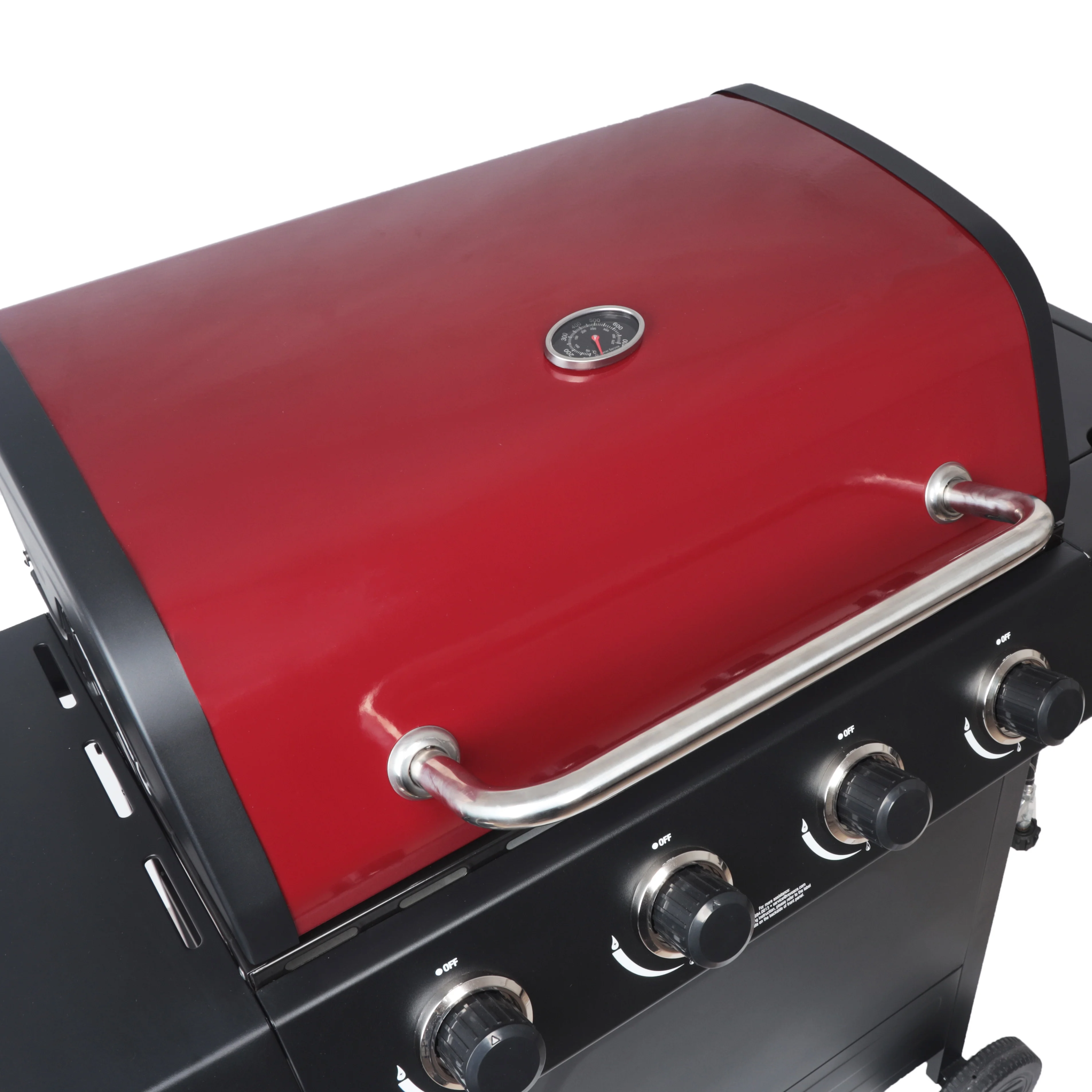 RevoAce 4-Burner Propane Gas Grill with Side Burner, Red Sedona, GBC1748WRS