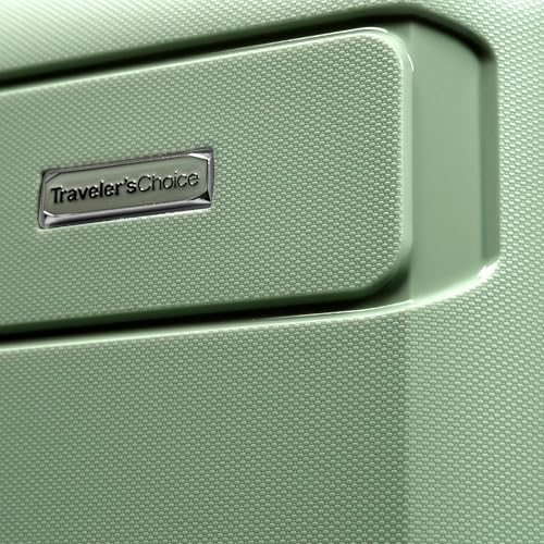 Traveler's Choice Pagosa Indestructible Hardshell Expandable Spinner Luggage, Black, 22