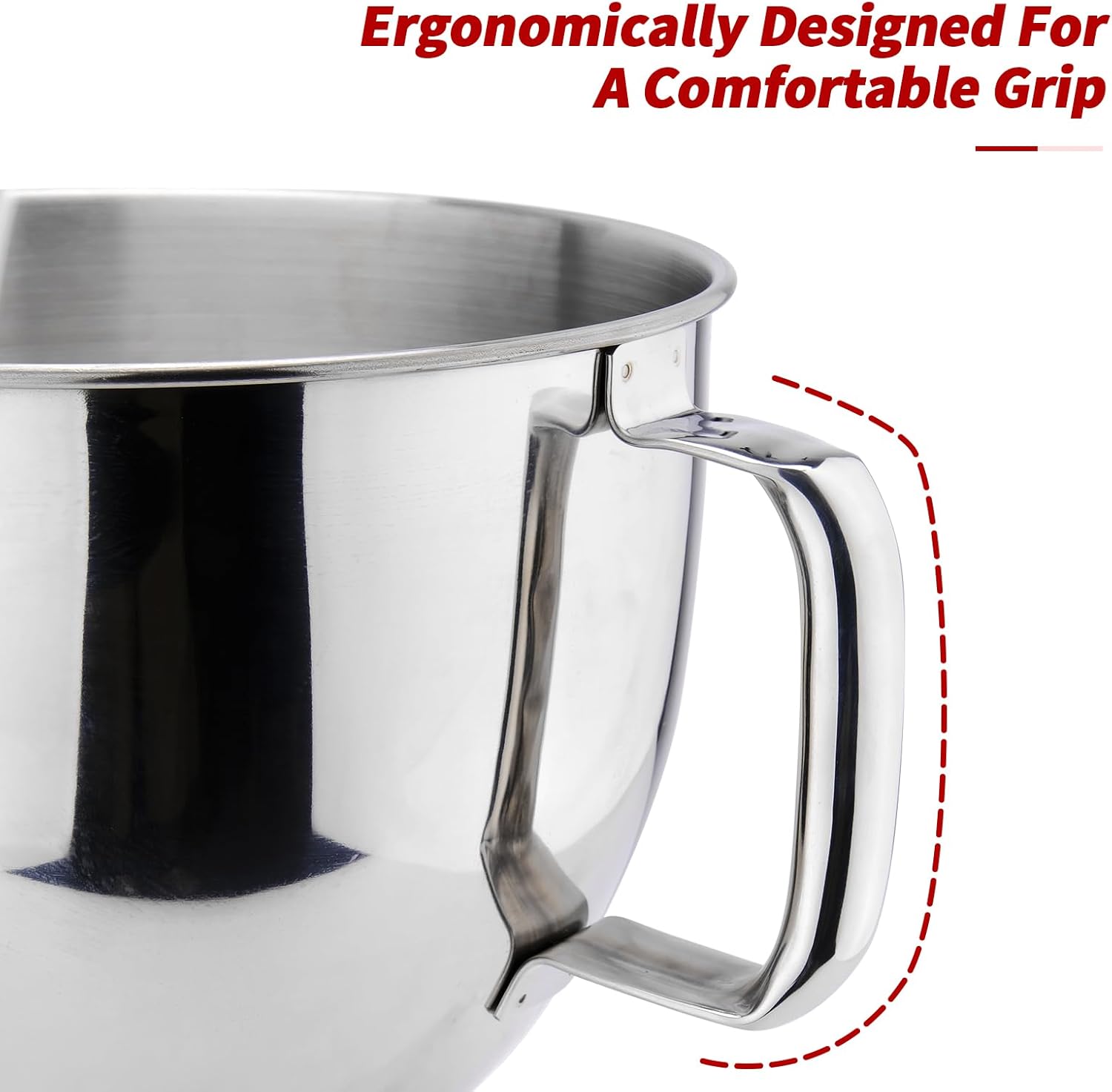 Stainless Steel Mixer Bowl 5QT Compatible with KITCHENAID TILT-HEAD STAND MIXERS 4.5-5 Quart, 5 Quart mixing bowl replacement