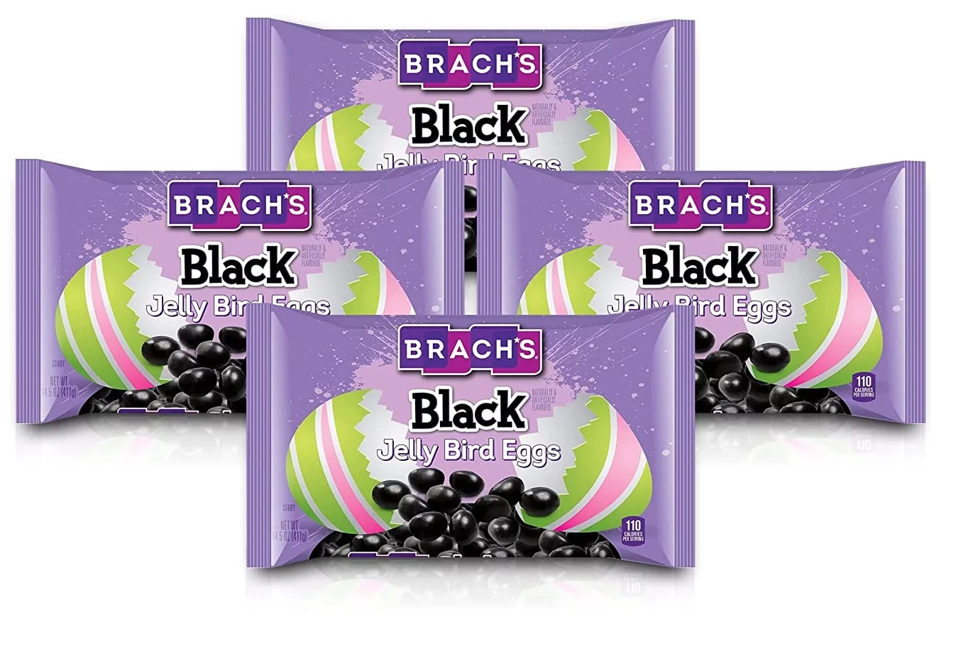 Brach's Black Jelly Bird Eggs Licorice Jellybeans 14.5 oz 4 Pack