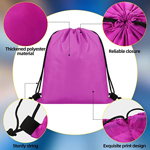 Spiareal 150 Pack Colored Drawstring Backpacks Drawstring Bags Bulk Polyester Sackpacks 12x10 Inch Plain Cinch Tote Bags, Operation Christmas Bulk Items for Outdoor Travel Gym Sports