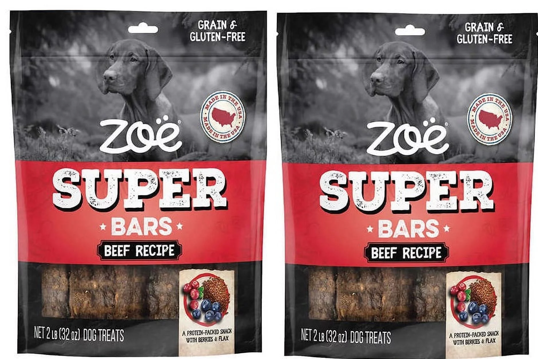 Zoe Super Bars Beef Recipe 2/2lb Bags