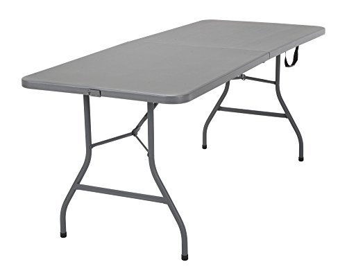 COSCO Molded Folding Banquet Table w/Handle, 6ft, Black