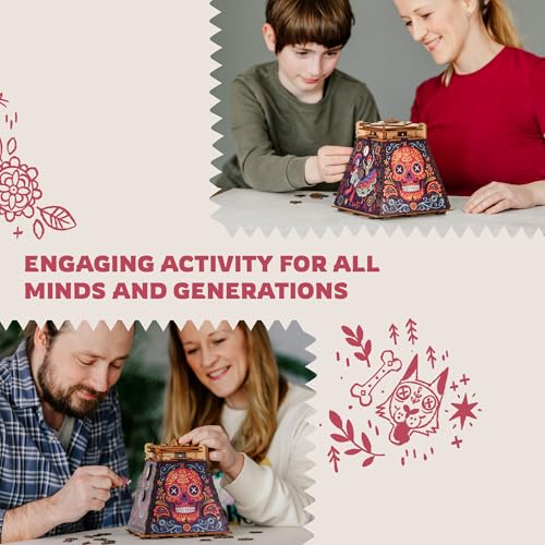 iDventure Cluepuzzle Pyramid of The Sun | Puzzle Box with Jigsaw Puzzle | Escape Room Game | Treasure Box | 3D Wooden Puzzle | Sequential Puzzles Puzzle Box Adults and 10+ | Money Gift Box