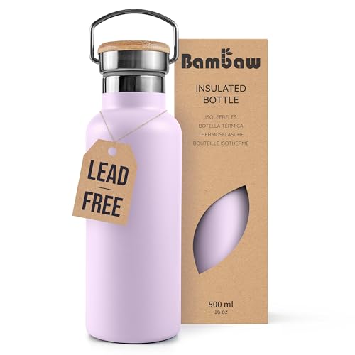 Bambaw 32 oz Water Bottle | Insulated Water Bottles | Water Bottle Stainless Steel | Insulated Travel Water Bottle | Insulated Water Bottle | Stainless Steel Water Bottles | 1 Liter Water Bottles