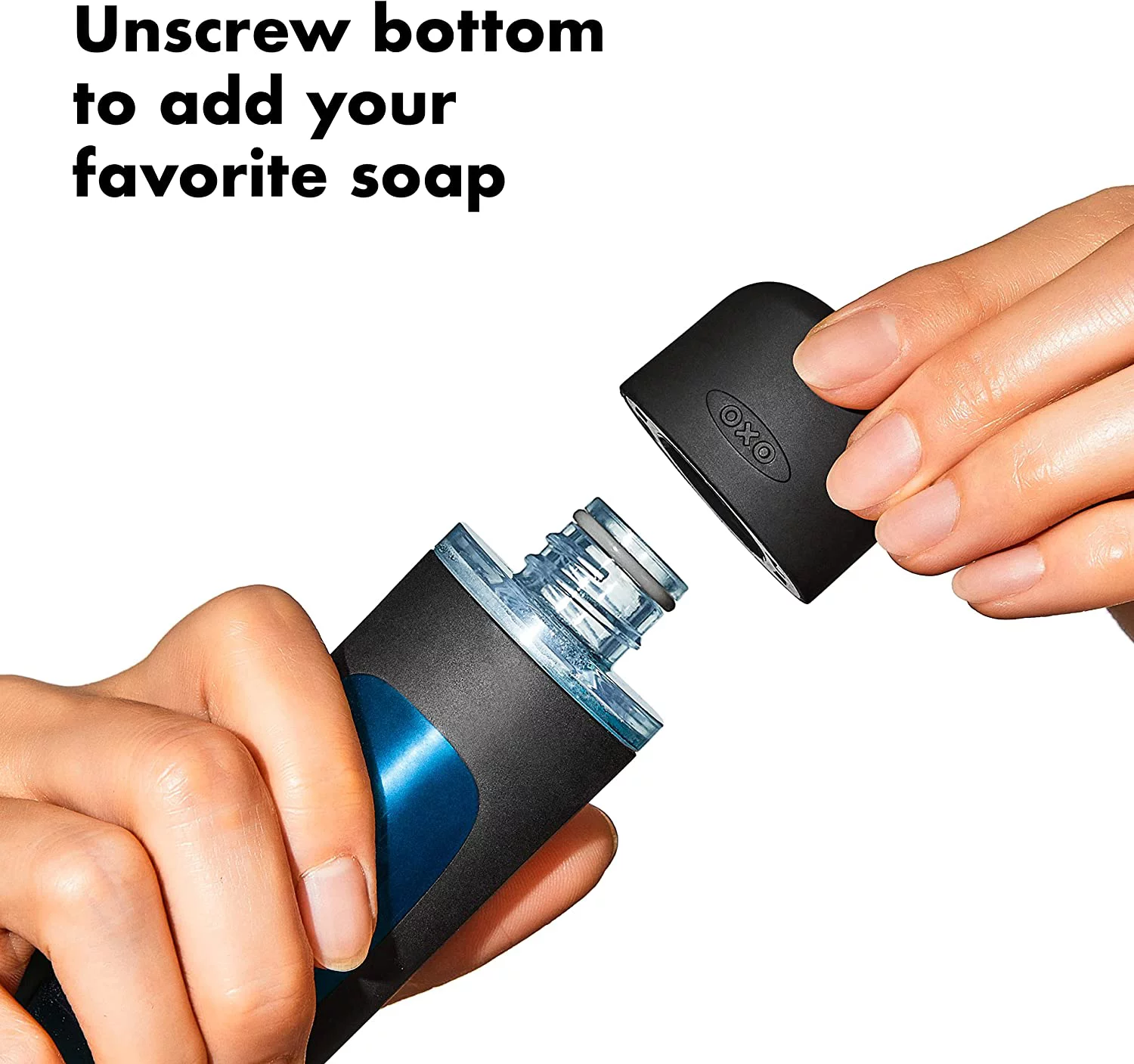 OXO Good Grips 1 in. W Soft/Medium Bristle Plastic/Rubber Handle Soap Dispensing Scrubber Brush