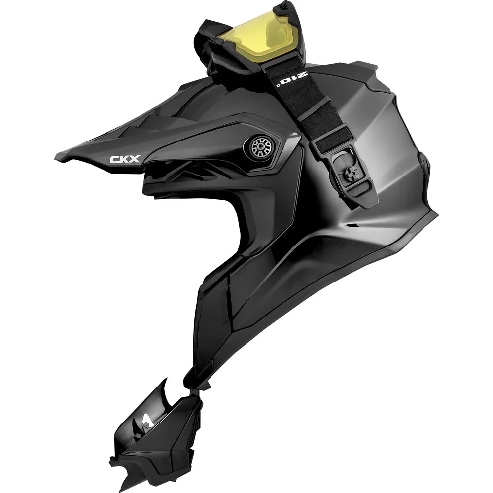 CKX Titan Air Flow Fiberglass Helmet - W/Electric Lens Goggles Black XS (2024)