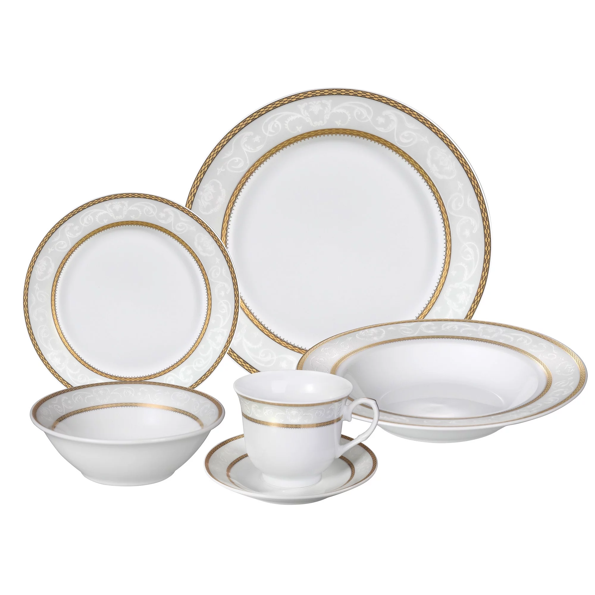 Lorren Home Trend s Amelia Porcelain Dinnerware Set (Service for 4)